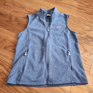 Vineyard Vines Women's Full-zip Fleece Blue Vest Jacket Size‎ Medium
